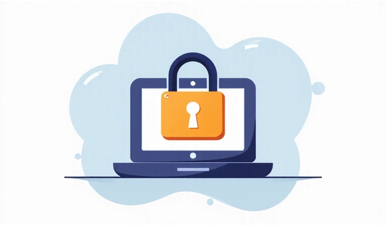 Illustrazione stilizzata di un lucchetto su un tablet che simboleggia la protezione dei dati dei minori